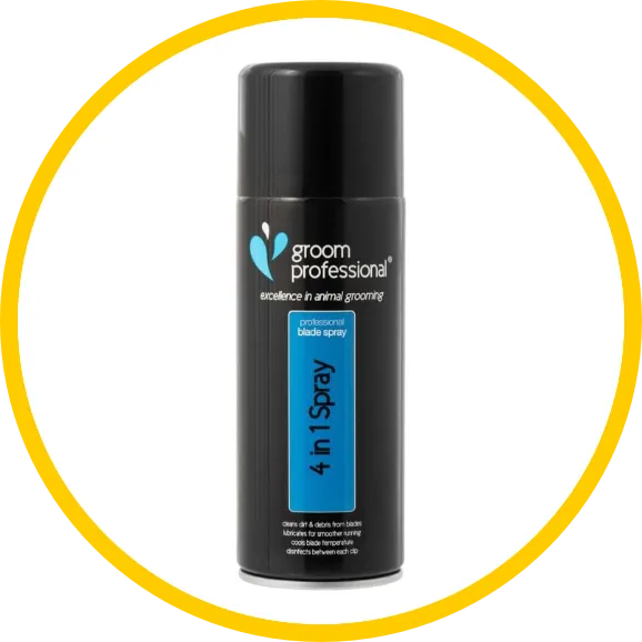 Clipper spray used on your dog grooming course