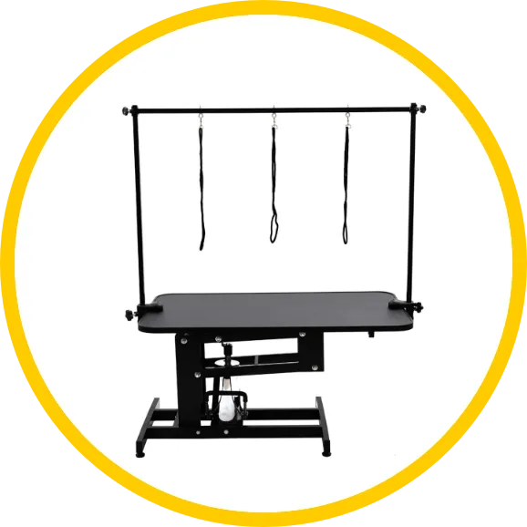 Dog grooming table used on your dog grooming course