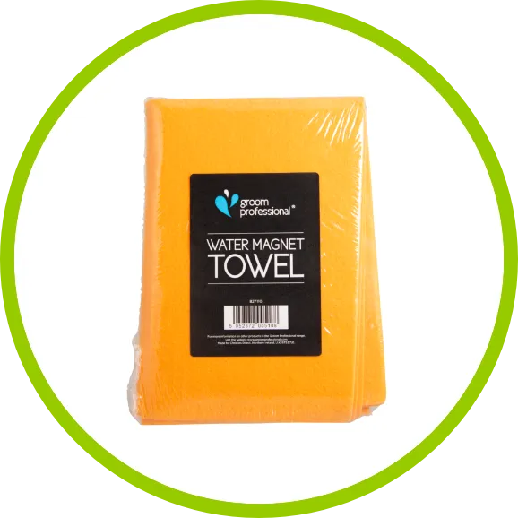Water magnet towel used on your dog grooming course