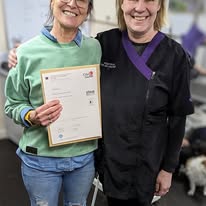 Student receives her City and Guilds Level 3 Dog Grooming Diploma Bromsgrove
