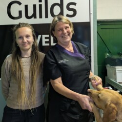 Student achieving her Level 2 Dog Grooming Course Redditch