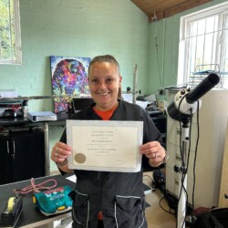Student passing a course at Solihull Dog Grooming Course